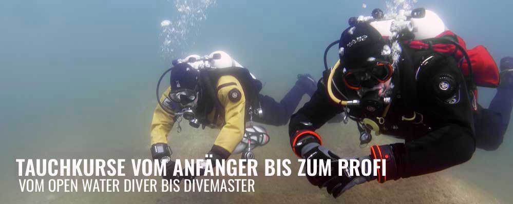 Tauchschule Scubamarine: Tauchausbildungen ab Scuba Diver über Freediver Ausbildungen bis hin zum Tauchprofi